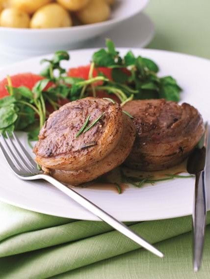 Lamb Noisettes with Lemon and Rosemary Jus